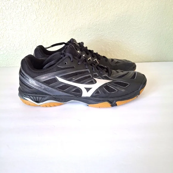 Mizuno Wave Hurrican Black Size 10 Volleyball No Marking Trainer Sneakers - Picture 3 of 6